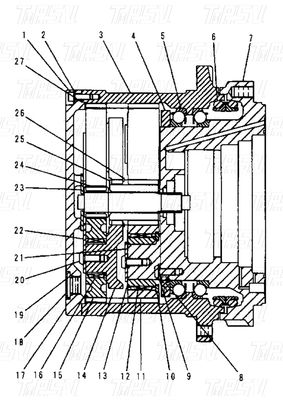 114-1466 重用鋼掘削機 移動駆動 装置上のボルト付きギアボックス E312B カタログ
