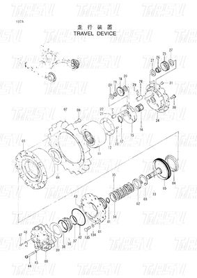 水力掘削設備 重用アプリケーションのための最終駆動モーター カタログ 9111033 EX60-3