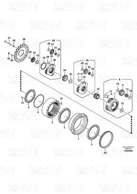 水力式スイングモーター 移動モータードライブ VOE14667677 EC300D 掘削機 最終駆動 性能用部品 カタログ