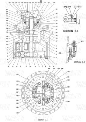 機械修理工房 YN15V00037F2 SK210-8掘削機 旅行 Drvie カタログ 輸送用部品 包装 木製箱