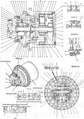 設置 ボルトオン LQ15V00007F2 掘削機 移動ドライブ カタログ モデルによって異なります