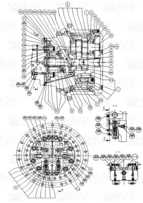 木製箱 11C0264 CLG225C 掘削機 スイングドライブ カタログギアボックス 輸送パッケージ モデルによって異なります