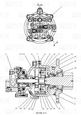 E307C 要求の高いアプリケーションのための水力掘削機スイングドライブモーター