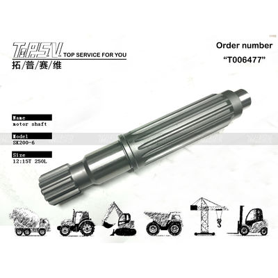 YN15V00017S009 SK200-6 エグババター 移動モーターシャフト エグババター機械の熱処理とギアメッシュの設置