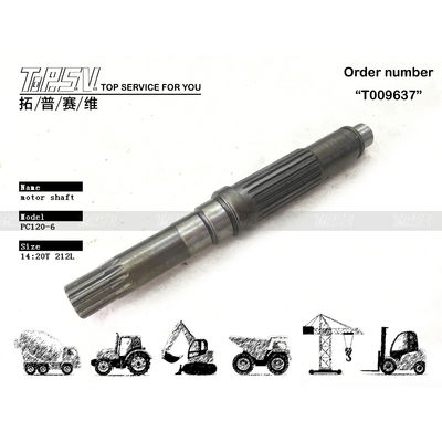 TZ263B2002-01 PC120-6 エグババター 移動 モーター シャフト 鋼の破裂耐性