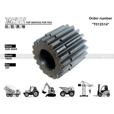 高精度 YM30 掘削機 2 段階 太陽ギア 重機械用 黒色仕上げ