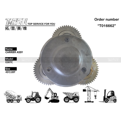 黒色ヘビーデューティ建設作業用スチール製ヘビーデューティE307C油圧ショベル走行1段キャリアアッセンブリ