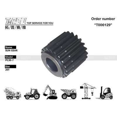 FUFRP-1159-08 高精度 PC30-7 油圧ショベル走行 2段サンギア (黒色)