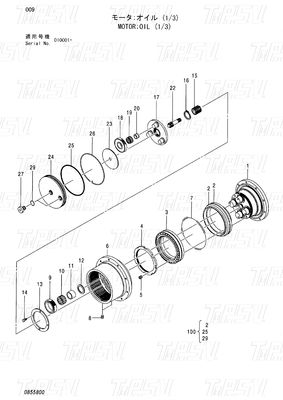 Good price HITACHI EX55UR-3 ZX55UR ZX55UR-HHE エグババター トラベルドライブ カタログ 0732201 オンライン