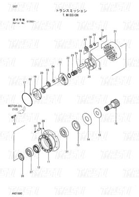 Good price 掘削機のスイングドライブカタログのボルト EX55UR-3 ZX55UR ZX55UR-HHE 4421990 オンライン