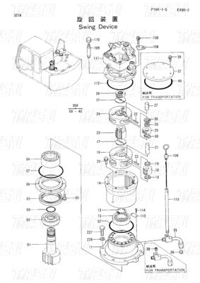 Good price 9118328 EX60-3 エグババター スウィングドライブ カタログ プラネタリギア減速器のモーターパーツ オンライン