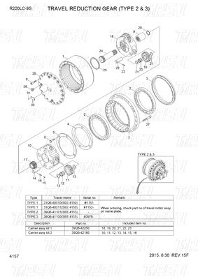 Good price カスタマイズ可能な黒 39Q6-42100 39Q6-42101 R220-9 掘削機 旅行ドライブ 機械修理店の最終削減カタログ オンライン