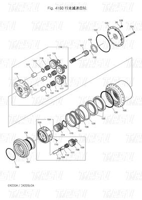 Good price 重用鋼 K9007404 170402-00028 DX225 掘削機 移動ドライブ カタログ 掘削機 移動モーター オンライン