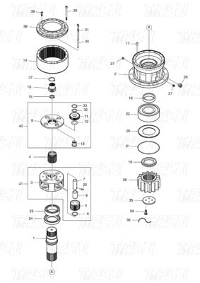 Good price K1002518B K1002518 K1002518A 130401-00021 DX300 掘削機 スイングドライブ カタログ オンライン