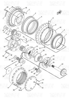 Good price 102-6500 E315-A 掘削機 トラベルドライブ カタログ ストック付き ブラック 工場色 オンライン