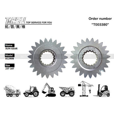 VOE14547279 鋼製 EC290B 油圧ショベル スイング 1段 サンギア (油圧ショベルトランスミッションシステムへの容易な取り付け、スムーズな取り付け)