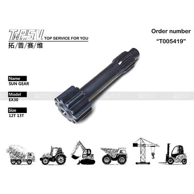 EX30 掘削機旅行旅行ドライブ掘削機の予備品のための 1 段階太陽歯車部品