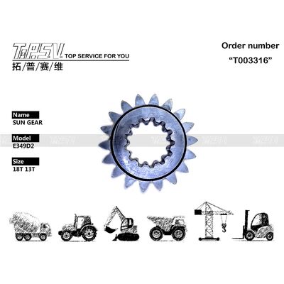 Good price 418-7160 E349D2 掘削機の振動 1 段階の太陽歯車の振動ドライブの掘削機の予備品のための部品 オンライン