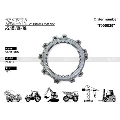Good price 20X-26-21180 PC60-5 掘削機の振動ドライブの掘削機の予備品のためのギア リングの部品 オンライン